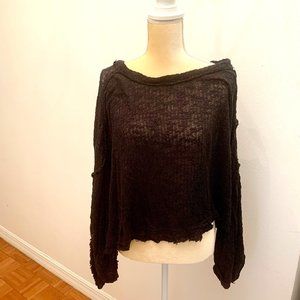 Free People Black Sweater Large
